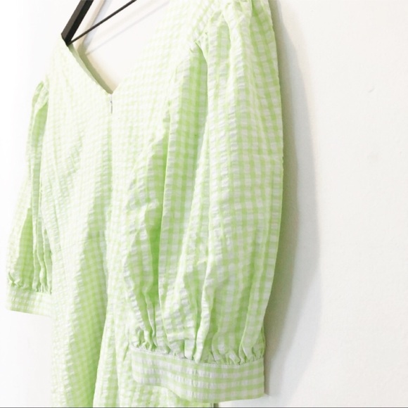 Urban Outfitters Lena Gingham Puff Sleeve Dress - Picture 11 of 12